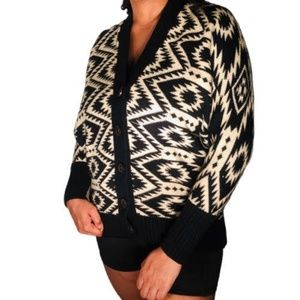 LOVE CULTURE Aztec/Tribal Print Grandpa Cardigan